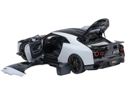 Nissan GT-R50 By ItalDesign Black and White Metallic 1/18 Model Car by Autoart