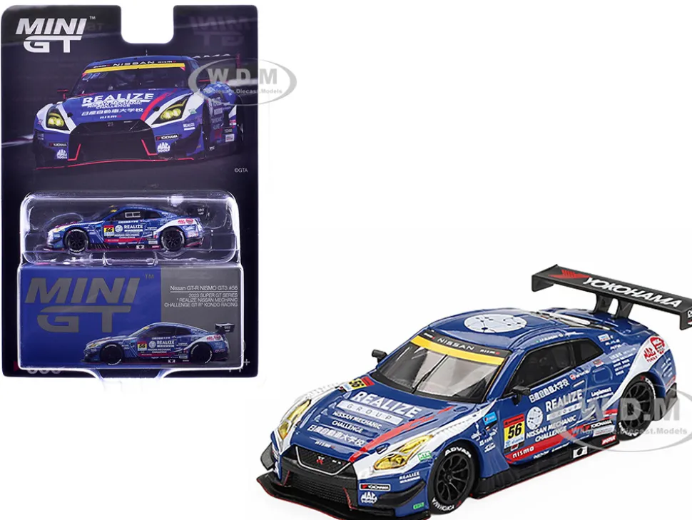 Nissan GT-R NISMO GT3 #56 Joao Paulo de Oliveira - Teppei Natori "REALIZE Nissan Mechanic Challenge GT-R" "Super GT Series" (2023) Limited Edition 1/64 Diecast Model Car by Mini GT