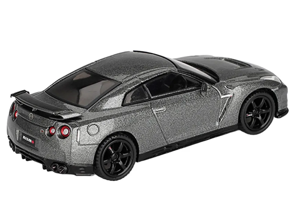 Nissan GT-R Nismo R35 CRS Version RHD (Right Hand Drive) Dark Metal Gray Metallic Limited Edition 1/64 Diecast Model Car by Mini GT