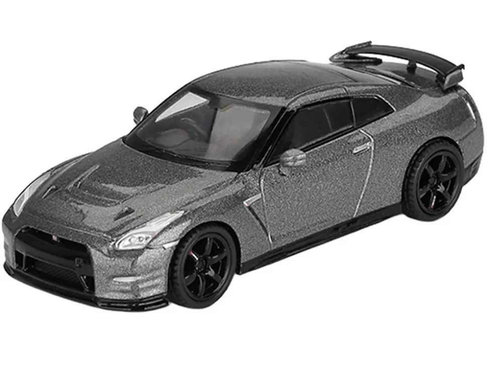 Nissan GT-R Nismo R35 CRS Version RHD (Right Hand Drive) Dark Metal Gray Metallic Limited Edition 1/64 Diecast Model Car by Mini GT