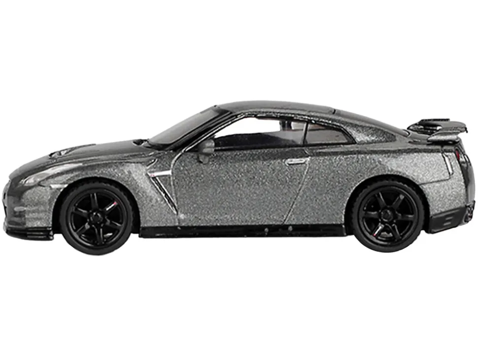 Nissan GT-R Nismo R35 CRS Version RHD (Right Hand Drive) Dark Metal Gray Metallic Limited Edition 1/64 Diecast Model Car by Mini GT