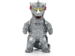 2009 Nissan GT-R (R35) Ben Sopra Brushed Metal with Black Top and Graphics and Mechagodzilla Diecast Figure