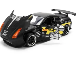 2009 Nissan GT-R (R35) Ben Sopra Matt Black with "Mechagodzilla" Graphics "Hollywood Rides" Series 1/24 Diecast Model Car by Jada