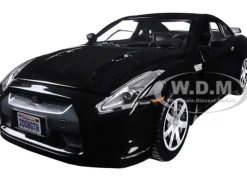 2008 Nissan GT-R R-35 Glossy Black 1/24 Diecast Model Car Motormax 73384