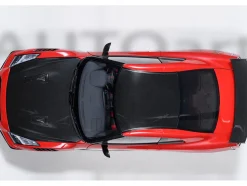 2022 Nissan GT-R (R35) Nismo Special Edition RHD (Right Hand Drive) Vibrant Red with Carbon Hood and Top 1/18 Model Car by Autoart