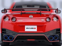 2022 Nissan GT-R (R35) Nismo Special Edition RHD (Right Hand Drive) Vibrant Red with Carbon Hood and Top 1/18 Model Car by Autoart