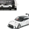 Nissan GT-R (R35) "Top Secret" RHD (Right Hand Drive) White with Black Top "Tokyo Auto Salon 2021" 1/64 Diecast Model Car by Inno Models