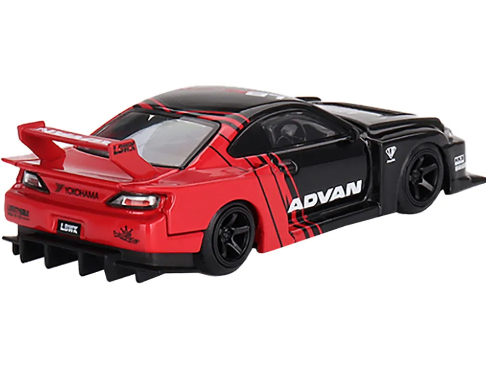 Nissan "LB-Super Silhouette" S15 SILVIA RHD (Right Hand Drive) Red and Black "ADVAN" Limited Edition 1/64 Diecast Model Car by Mini GT