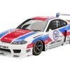 Nissan "LB-Super Silhouette" S15 SILVIA RHD (Right Hand Drive) #12 "GARASIDRIFT" White with Red and Blue Graphics 1/18 Model Car by Top Speed