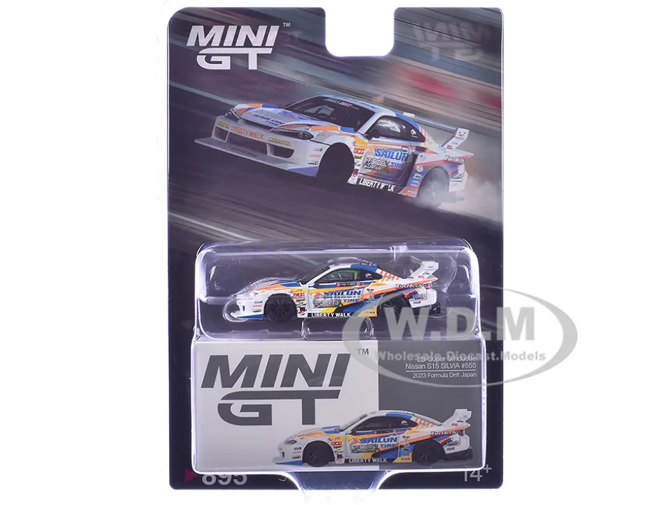Nissan "LB-Super Silhouette" S15 SILVIA RHD (Right Hand Drive) #555 Yukio Fausto "Formula Drift Japan" (2023) Limited Edition 1/64 Diecast Model Car by Mini GT