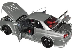 Nissan Nismo R34 GT R Z TUNE RHD Right Hand Drive Silver Metallic 1/18 Model Car Autoart AA77461