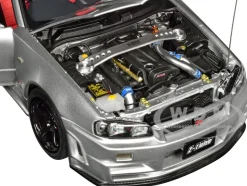 Nissan Nismo R34 GT R Z TUNE RHD Right Hand Drive Silver Metallic 1/18 Model Car Autoart AA77461