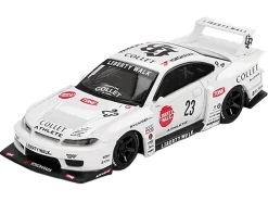 Nissan Silvia (S15) LB-Super Silhouette RHD (Right Hand Drive) #23 "Athlete" White with Graphics Limited Edition 1/64 Diecast Model Car by Mini GT