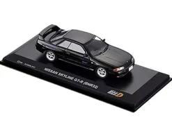 Nissan Skyline GT-R (BNR32) RHD (Right Hand Drive) Black "Initial D" Manga 1/64 Diecast Model Car by Kyosho