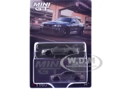 Nissan Skyline GT-R (NISMO BNR34 CRS Version) RHD (Right Hand Drive) Dark Metal Gray Metallic Limited Edition 1/64 Diecast Model Car by Mini GT