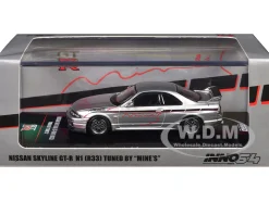 Nissan Skyline GT-R N1 (R33) RHD (Right Hand Drive) "Tuned by Mine's" Silver 1/64 Diecast Model Car by Inno Models