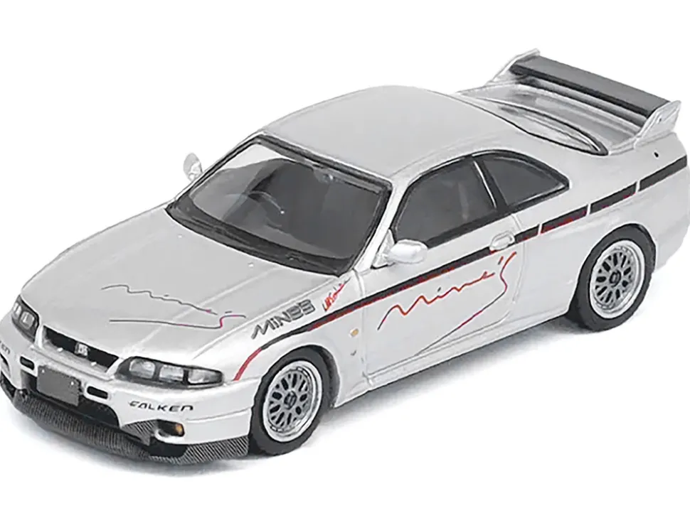 Nissan Skyline GT-R N1 (R33) RHD (Right Hand Drive) "Tuned by Mine's" Silver 1/64 Diecast Model Car by Inno Models