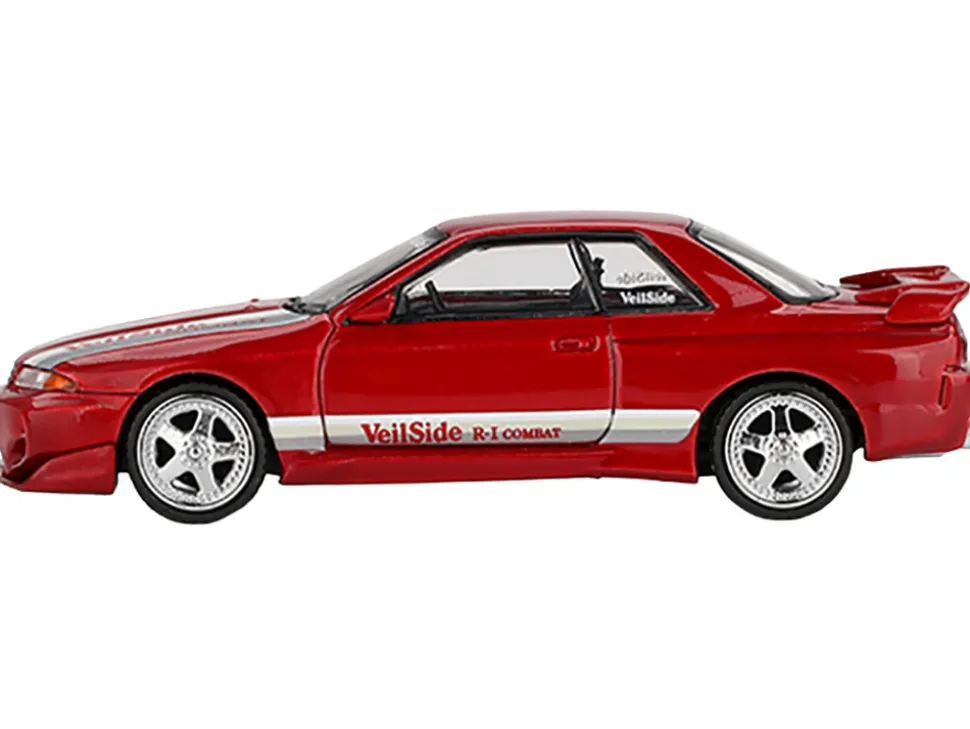 Nissan Skyline GT-R (R32) RHD (Right Hand Drive) "Veilside Combat C-I" Gem Red Metallic Limited Edition 1/64 Diecast Model Car by Mini GT