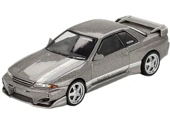 Nissan Skyline GT-R (R32) RHD (Right Hand Drive) "Veilside Combat C-I" Gray Metallic Limited Edition 1/64 Diecast Model Car by Mini GT