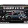 Nissan Skyline GT-R (R34) "Top Secret" RHD (Right Hand Drive) Stealth Gray with Carbon Hood "GTSHOW 2025 Event Edition" 1/64 Diecast Model Car by Inno Models