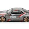 Nissan Skyline GT-R (R34) Z-Tune RHD (Right Hand Drive) Gray Metallic with Graphics "Indonesia Diecast Expo 2024 Exclusive Edition" 1/64 Diecast Model Car by Inno Models
