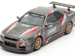 Nissan Skyline GT-R (R34) Z-Tune RHD (Right Hand Drive) Gray Metallic with Graphics