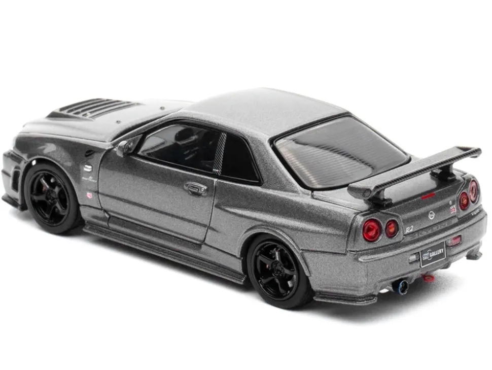 Nissan Skyline GT-R (R34) Z-Tune RHD (Right Hand Drive) Gray Metallic "Thailand Diecast Expo 2025 Event Edition" 1/64 Diecast Model Car by Inno Models
