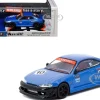 Nissan Vertex Silvia (S15) RHD (Right Hand Drive) #10 "Tarmac Works 10th Anniversary" Blue Metallic "Global64" Series 1/64 Diecast Model Car by Tarmac Works