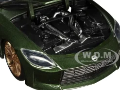 2023 Nissan Z Dark Green Metallic with Black Top Fast X 2023 Movie Fast & Furious Series 1/24 Diecast Model Car Jada 34791