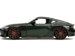 2023 Nissan Z Dark Green Metallic with Black Top Fast X 2023 Movie Fast & Furious Series 1/24 Diecast Model Car Jada 34791