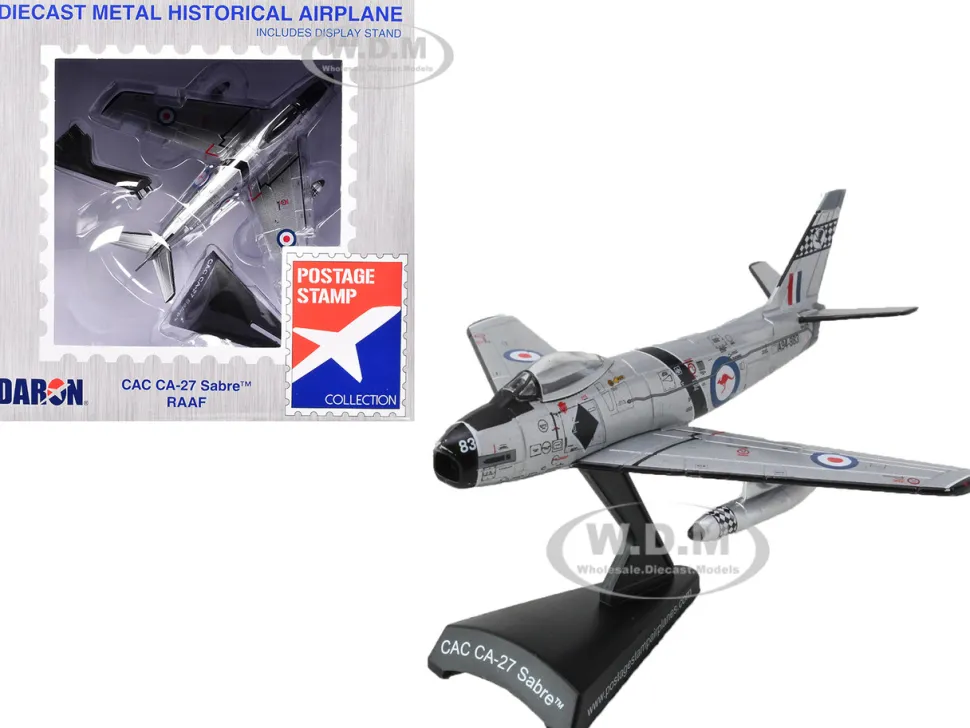 North American CAC CA-27 Sabre Fighter Aircraft "Royal Australian Air Force" 1/110 Diecast Model Airplane by Postage Stamp