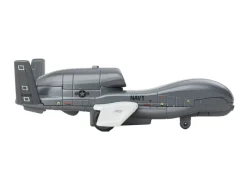 Northrop Grumman RQ-4 Global Hawk Military Drone "United States Navy" Gray and White Diecast Model Airplane by Daron