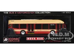 Nova Bus LFS HEV Transit Bus "Hamilton Street Railway 150th Anniversary" Cream and Red "The Bus & Motorcoach Collection" Limited Edition to 504 pieces Worldwide 1/87 (HO) Diecast Model by Iconic Replicas