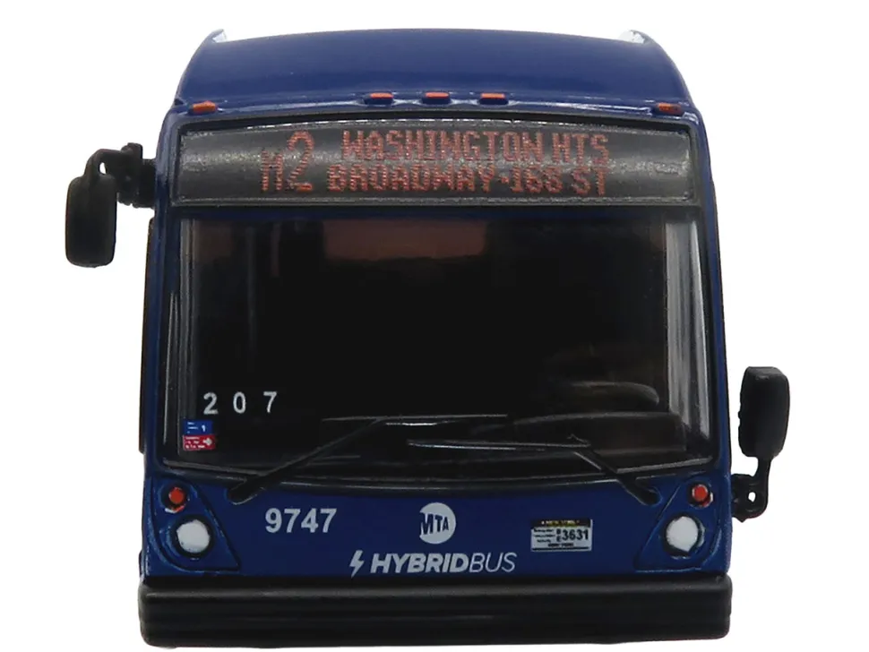 Nova Bus LFSH HEV Hybrid Transit Bus "MTA New York City" Blue with Yellow Graphics Limited Edition to 504 pieces Worldwide 1/87 (HO) Diecast Model by Iconic Replicas