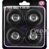 Offroad 35" Mag Wheel and Tire Set of 4 pieces from 1971 Chevrolet K5 Blazer for 1/18 Scale Models by ACME