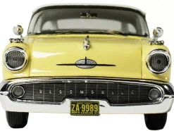 1957 Oldsmobile Starfire Coronado Yellow and Alcan White Limited Edition to 200 pieces Worldwide 1/43 Model Car by Goldvarg Collection