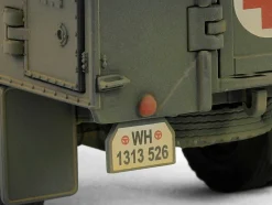 Opel Blitz Kfz 305 Ambulance Gray Weathered German Army Armoured Fighting Vehicle Series 1/32 Diecast Model Forces of Valor FOV-801101B