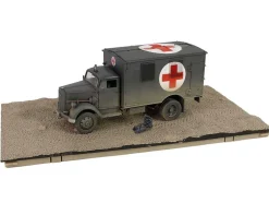 Opel Blitz Kfz 305 Ambulance Gray Weathered German Army Armoured Fighting Vehicle Series 1/32 Diecast Model Forces of Valor FOV-801101B