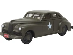 1942 Packard Clipper Touring Sedan "US Army Staff Car" Olive Drab 1/87 (HO) Scale Diecast Model Car by Oxford Diecast