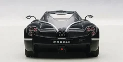 Pagani Huayra Black with Silver Stripes 1/43 Diecast Model Car Autoart 58209