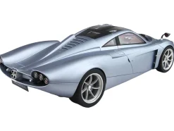 Pagani Huayra Codalunga Azzurro Sardegna Matt Blue Metallic with Black Top with DISPLAY CASE Limited Edition to 200 pieces Worldwide 1/18 Model Car by BBR