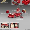 Pagani Utopia Red Metallic with Red Carbon Top 1/64 Diecast Model Car by CM Model