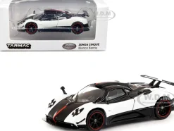 Pagani Zonda Cinque Bianco Benny White Black Global64 Series 1/64 Diecast Model Car Tarmac Works T64G-TL021-WH