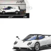 Pagani Zonda F Pearl White with Black Top 1/64 Diecast Model Car by CM Model