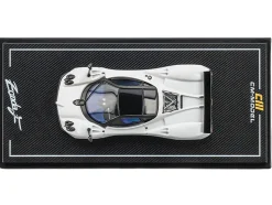 Pagani Zonda F Pearl White with Black Top 1/64 Diecast Model Car by CM Model