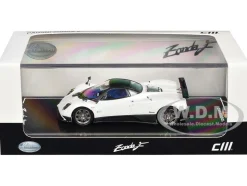 Pagani Zonda F Pearl White with Black Top 1/64 Diecast Model Car by CM Model