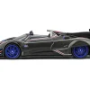 Pagani Zonda Revo Barchetta Carbon with Red, White, and Blue Stripes 1/64 Diecast Model Car by CM Model