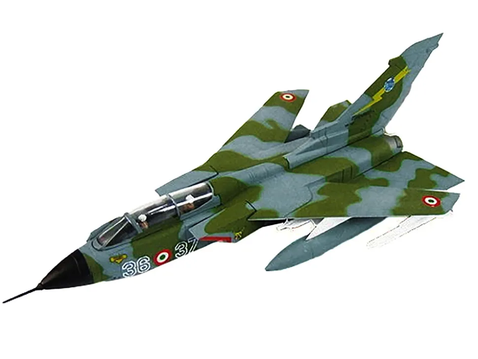 Panavia Tornado IDS Aircraft 156 Gruppo Le Linci 36 Stormo 1990 Aeronautica Militare Italiana Italian Air Force 1/100 Diecast Model Hachette Collections HADC03