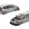 Pandem Civic EG6 RHD (Right Hand Drive) Raw Metal with No Hood 1/64 Diecast Model Car by Pop Race