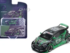 Pandem GR Yaris RHD (Right Hand Drive) "Goodride Motorsports" Green and Black with Graphics "Enigma Exclusive Edition" 1/64 Diecast Model Car by Pop Race